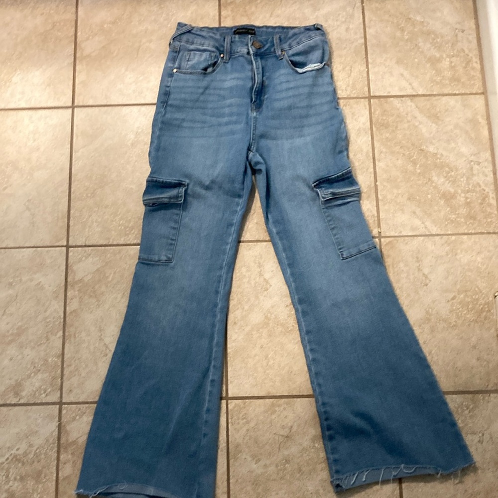 Sincerely Jules Blue Flare Wide Leg Jeans
